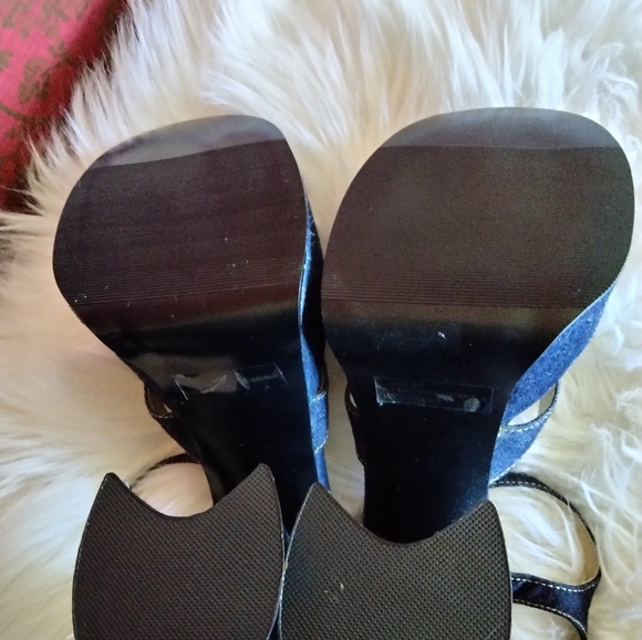 Splash Retro Style denim platform sandals - Picture 13 of 14